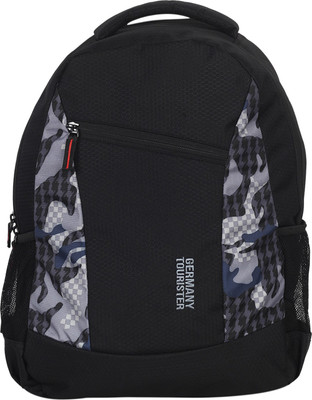

Germany Tourister GTT01BPPTBLKGRY 26 L Backpack(Multicolor), Black with printed grey
