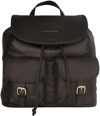 

Justanned Leather Women's 5 L Backpack(Black)