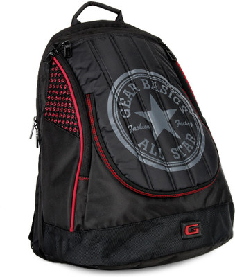 

Gear Axis Laptop Backpack(Black), Black and red