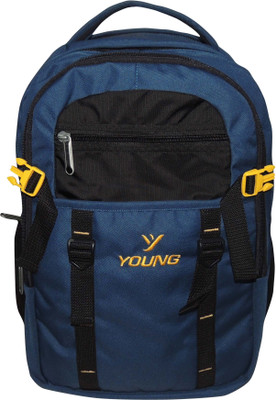 

YOUNG Sporty Look Multi Pocket Bag For School College Laptop Office Travel And Trekking 30 L Backpack(Multicolor), Blue