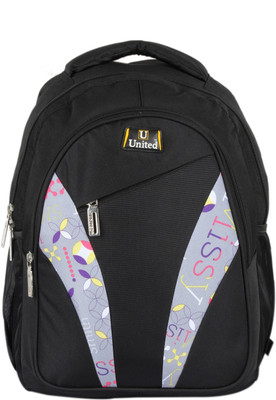 

United Bags Swish Blade Missy GRY 35 L Medium Laptop Backpack(Grey, Black), Grey and black