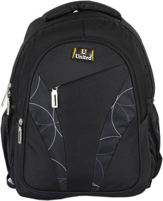

United Bags Swish Blade Circles 35 L Medium Laptop Backpack(Black)