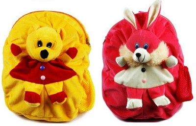 

Pandora Kids School Bag - 2 Pack of Rabit and Pooh 5 L Backpack(Yellow, Pink), Pink;yellow