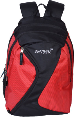 

JustGear JG_710_Checks_Red 25 L Backpack(Black, Red), Black and red
