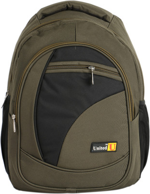 

United Bags Parachute All 35 L Medium Laptop Backpack(Black, Green)
