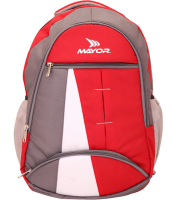 

Mayor 17 inch Laptop Backpack(Red), Red / grey