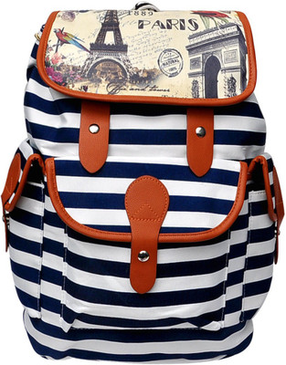 

Hawai Dual Striped 12 L Backpack(Blue, White)