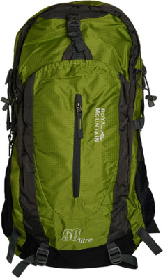 

ROYAL MOUNTAIN (WITH RAIN COVER) 50 L Backpack(Multicolor), Light green
