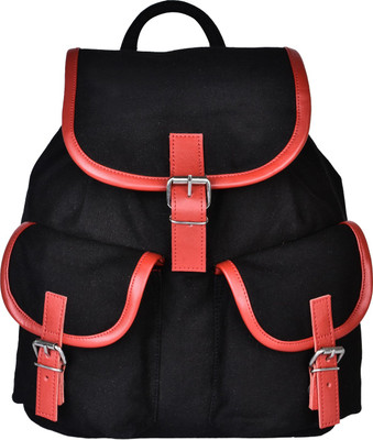 

Anekaant Monochrome 1.3 L Backpack(Black, Red), Black-02