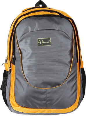 Hawai Lightweight 15.4 L Medium Backpack(Grey, Yellow), Gery;yellow