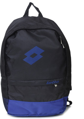 

Lotto Stylish 4.5 L Medium Backpack(Black), Black royal