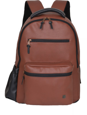 

OTLS OTLS Leatherette Laptop Backpack 25 L Backpack(Brown)