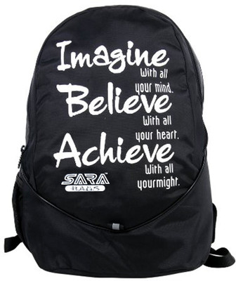

SARA sara 25l school backpack 25 L Backpack(Black)