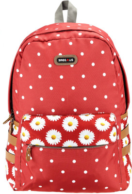 

Bags R Us Polka Dots 18 L Backpack(Red), Maroon