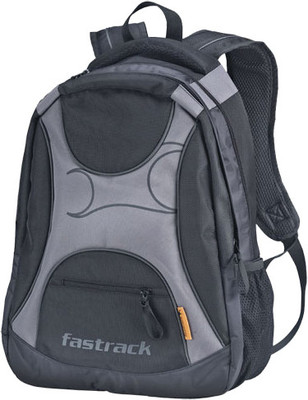 

Fastrack Laptop Backpack(Black, Grey), Black and grey