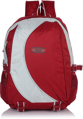 

Suntop A59 16 L Backpack(Red, Grey), Red & cream