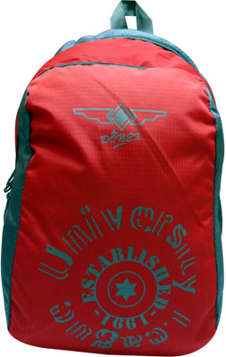 

Donex 215C 19 L Backpack(Red), Red and grey