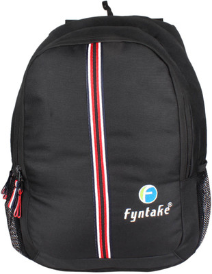 

Fyntake B-BAG 25 L Backpack(Black), Black with red patti