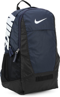 

Nike NIKE TEAM TRAINING MEDIUM BP Laptop Backpack(Black, Blue), Navy black and white