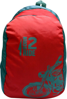 

Donex 216E 19 L Backpack(Red), Red and grey