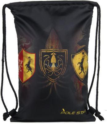 Pole Star Ps Multipurpose Drawstring Bag/Sling Bag 11 L Backpack(Black), Black 04