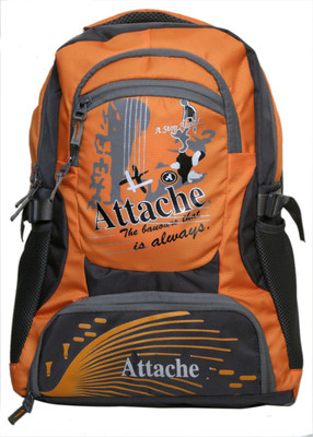 

Attache Rocking School Bag (Orange & Grey) 30 L Backpack(Orange)