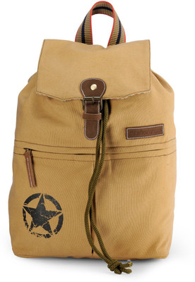 

The House of Tara Canvas 23 L Backpack(Khaki), Beige