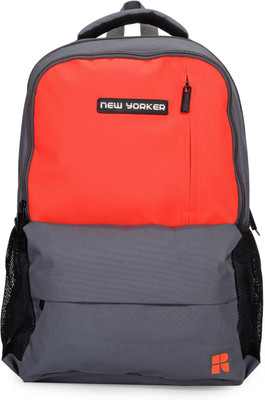 

New Yorker Casper 21 L Backpack(Grey, Orange)
