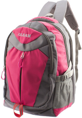 

Gleam Trendy Multicolour School & College Bag ( Pink & Grey ) 30 L Backpack(Pink, Grey), Grey;pink