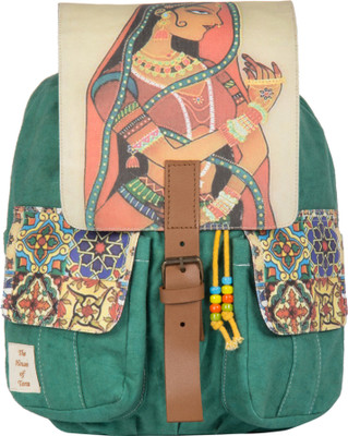 

The House of Tara Printed Canvas 043 20 L Medium Backpack(Multicolor)