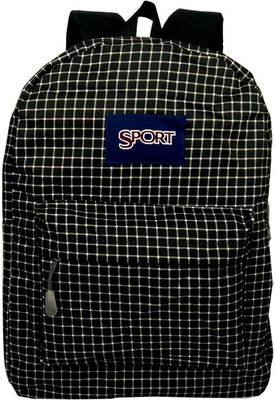 

SurprizeMe Casual School Backpack Bag Nylon 16 L Travel Multipurpose Color Black 16 L Backpack(Black, White)