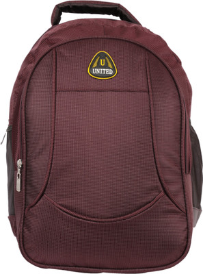 

United Bags G Checks 35 L Medium Laptop Backpack(Maroon), Reddish purple