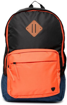 

John Players Jeans - SSS-02, STD 13 L Backpack(Black, Orange)