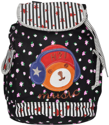 

Hawai Medium Printed and stylish 15.4 L Medium Backpack(Black), Black-01