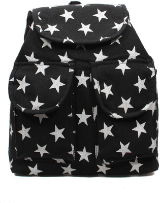 

Pochette Girls & Women Black 10 L Backpack(Black)