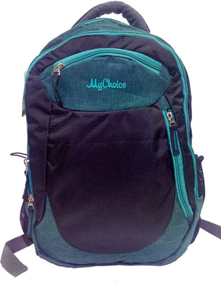 

My Choice POVO Turquoise & Black Backpack 18.5 L Backpack(Blue, Black)