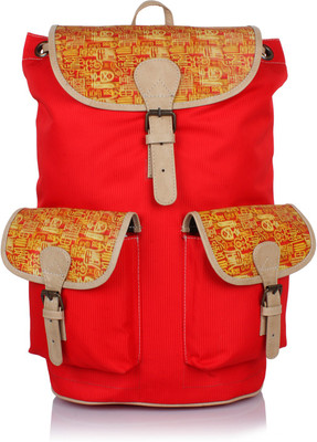 

Suntop Dapper 5 25 L Free Size Backpack(Red, Multicolor), Hot red & 3d print