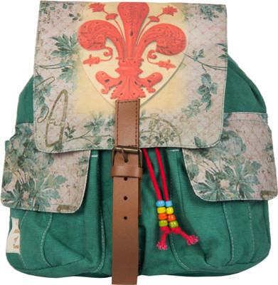 The House of Tara Printed Canvas 045 20 L Medium Backpack Multicolor The House of Tara Backpacks