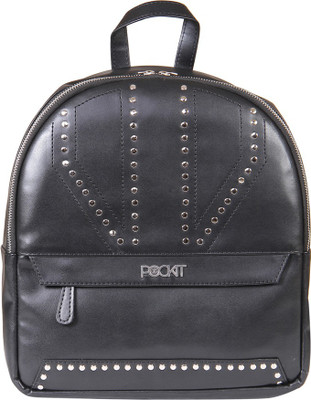 

Pockit ELEGANCE STUDDED BACKPACK 00 L Backpack(Black)