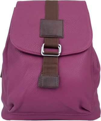 

Super Drool Purple Leather Finish 5 L Backpack(Multicolor)