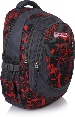 

Suntop Blaze Mini 25 L Small Backpack(Grey, Red), Grey;red print