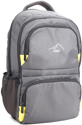 

HIMA Laptop Backpack(Grey), Grey and yellow