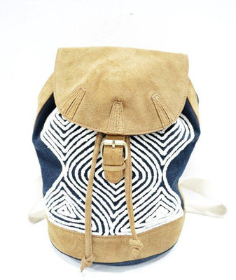 

Paint Genuine Leather 5 L Backpack(Beige)