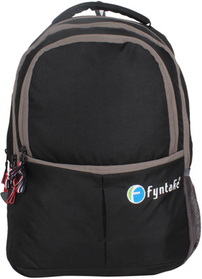 

Fyntake Fyntake backpack D-BAG 30 L Backpack(Black), Full black with grey patti