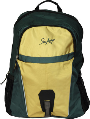 

Skybags Turf 02 Laptop Backpack(Green, Yellow), Green and yellow