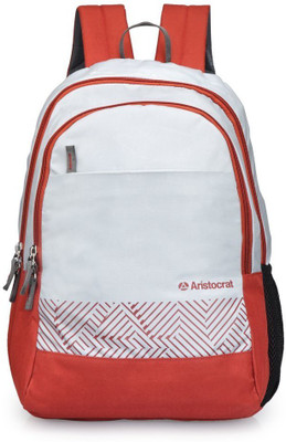 

Aristocrat PEP 2 GREY 22 L Backpack(White, Red)