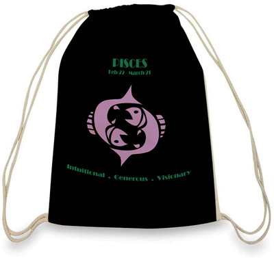 

ColorPlus Pisces Drawsting Bag001 3 L Regular Backpack(Black, Pink, Green)