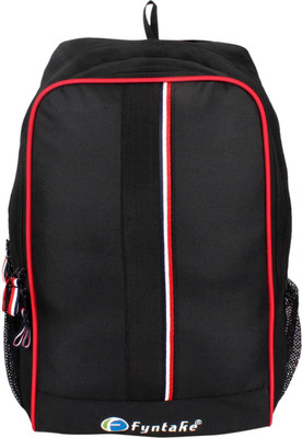 

Fyntake C-BAG 25 L Backpack(Black), Full black with red patti