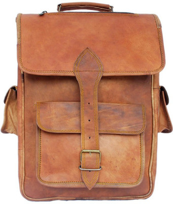 

CRAFAT Handmade Men Women 15 L Laptop Backpack(Tan), Brown