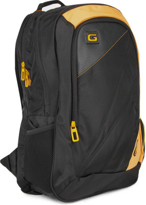 

Gear Compack 1 Laptop Backpack(Black), Black and yellow